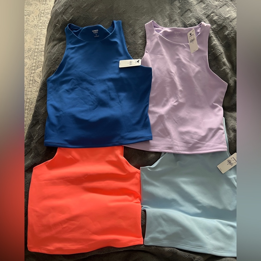 NWT Express Bodycon Tank Tops - Blue, Lavender, Coral, Light Blue